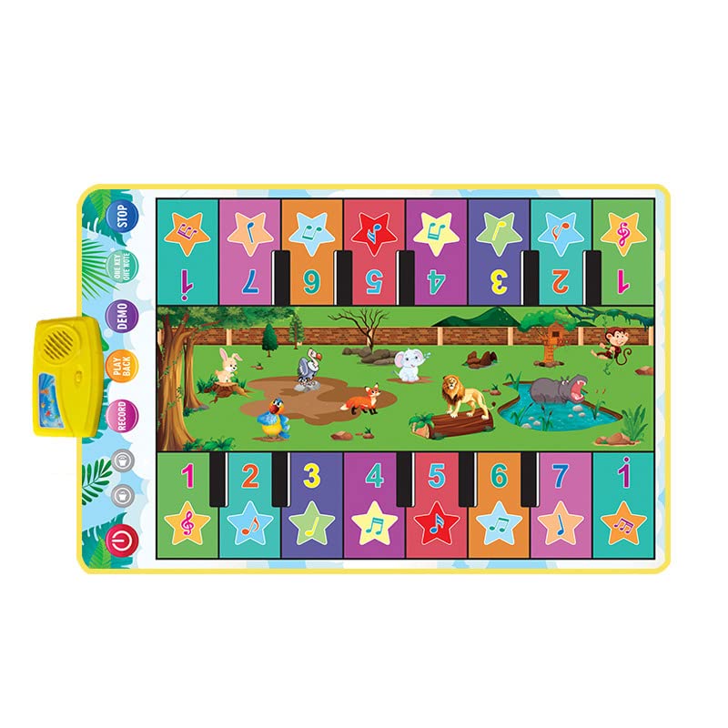 PATPAT Musical Mat for Kids, 36'' x 24'' Dual-Row Keyboard Floor Piano Mat with 16 Keys & 8 Instrument Sounds, Musical Mat Early Educational Toys Gifts for 2/3/4/5/6 Year Old Boys Girls PATPAT Musical Mat for Kids, 36'' x 24'' Dual-Row Keyboard Floor Piano Mat with 16 Keys & 8 Instrument Sounds, Musical Mat Early Educational Toys Gifts for 2/3/4/5/6 Year Old Boys Girls